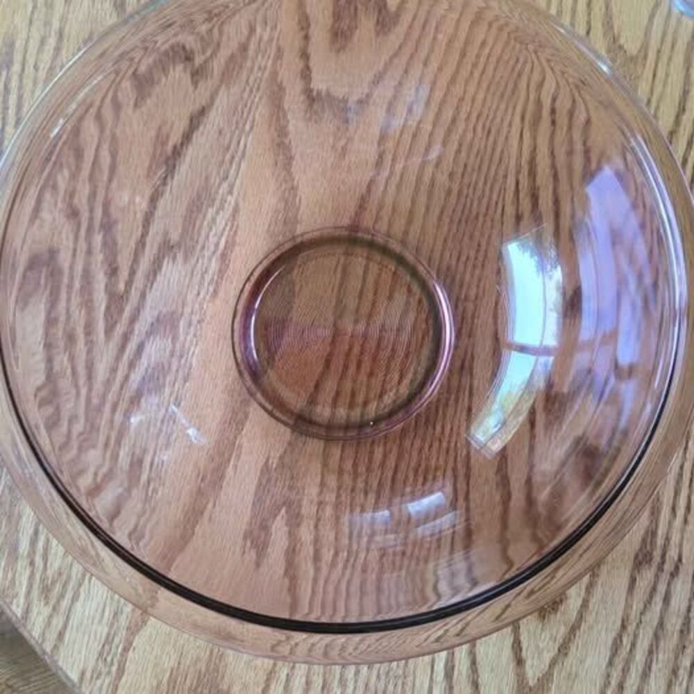 Set Of 2 Pyrex Cranberry Mixing Bowls